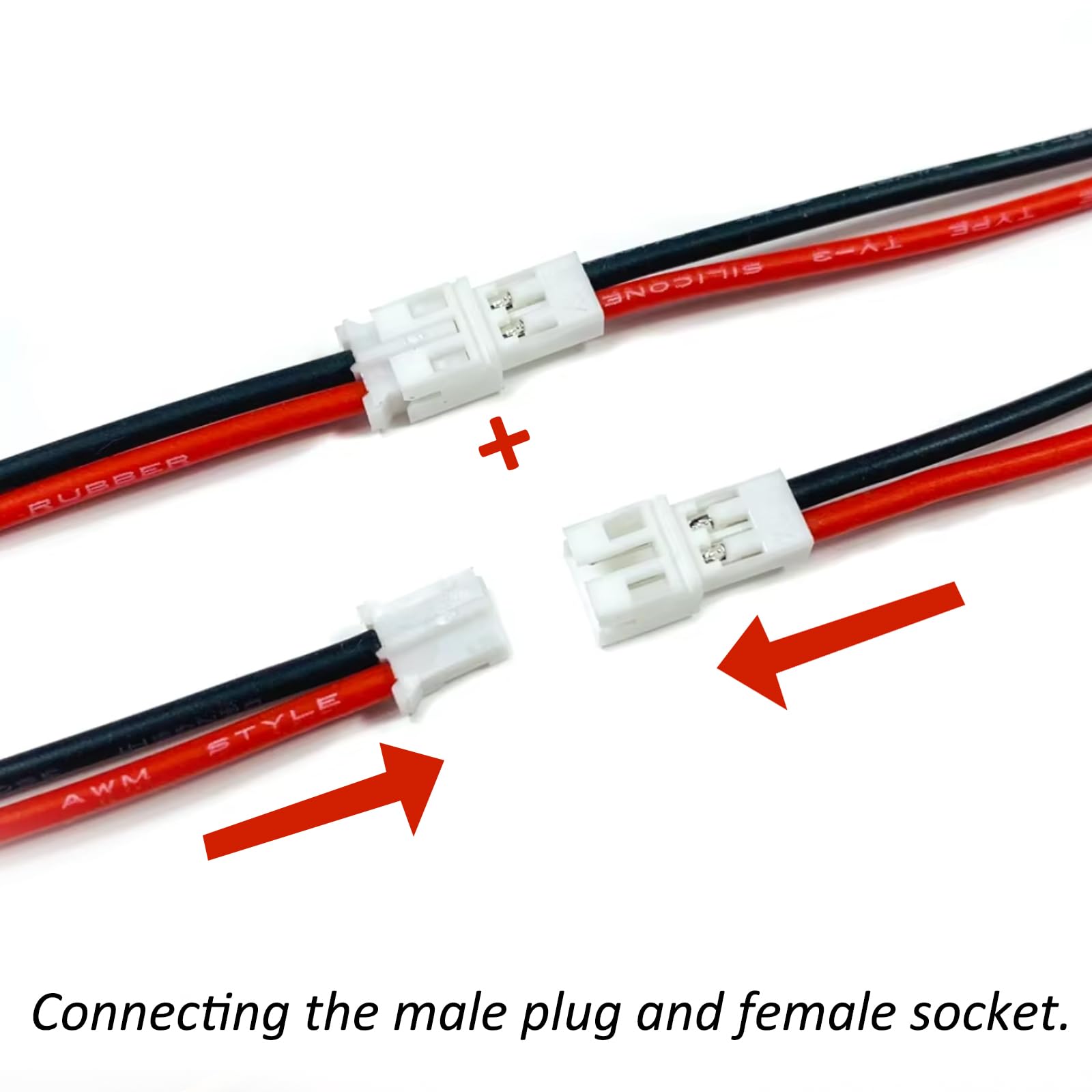 Amazon.com: XUGERIP JST PH 2.0mm 2 Pin Connector,20 PCS Male Plug
